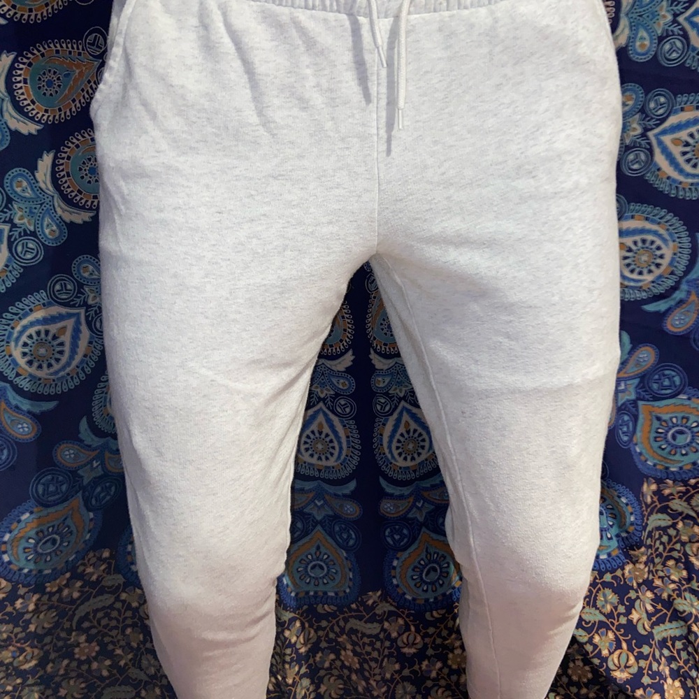 light grey sweatpants